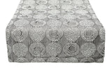 Pewter Circles Table Runner